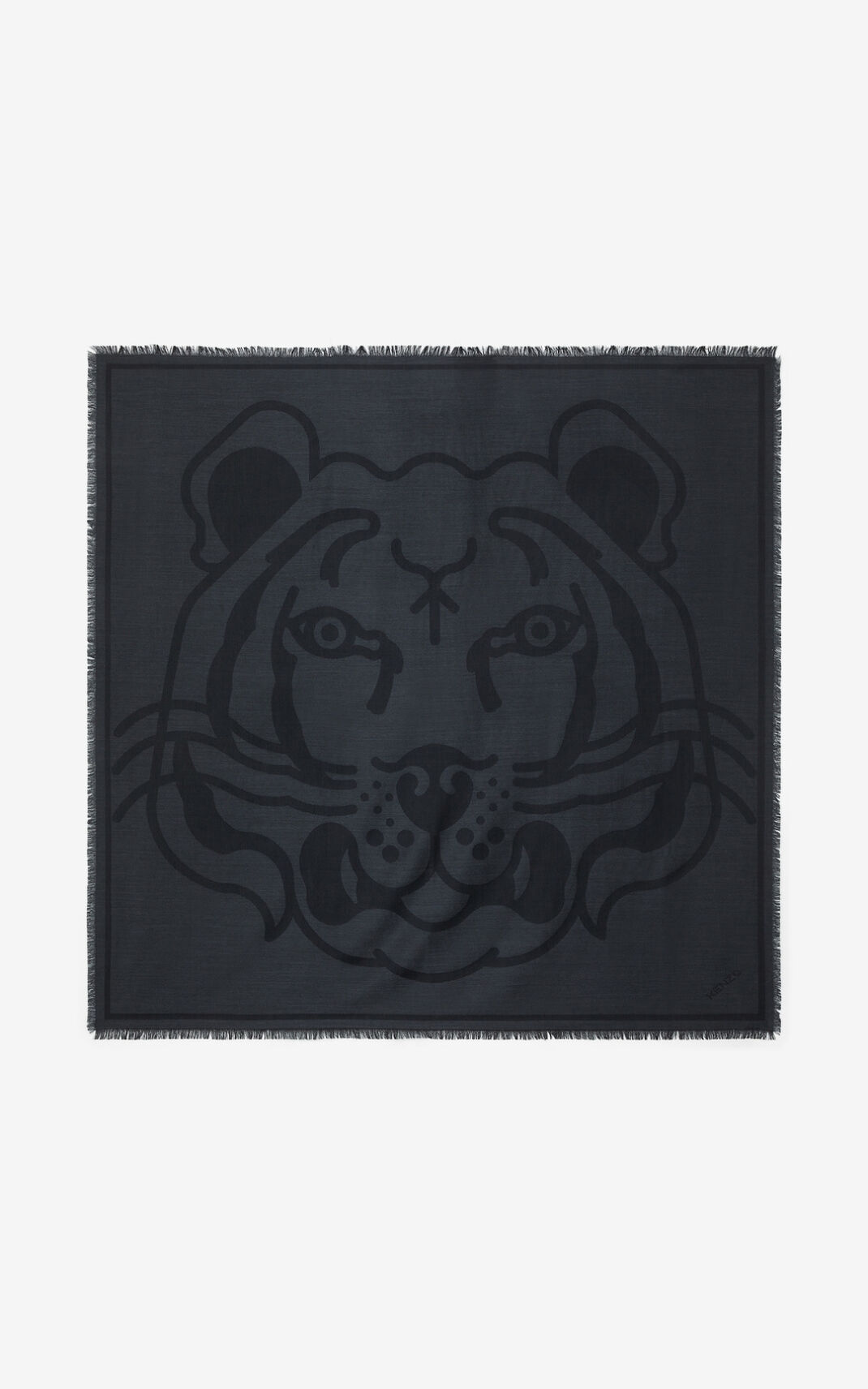 Kenzo K Tiger wool Tesettür Bayan Koyu Gri | 2398-ZXMIH